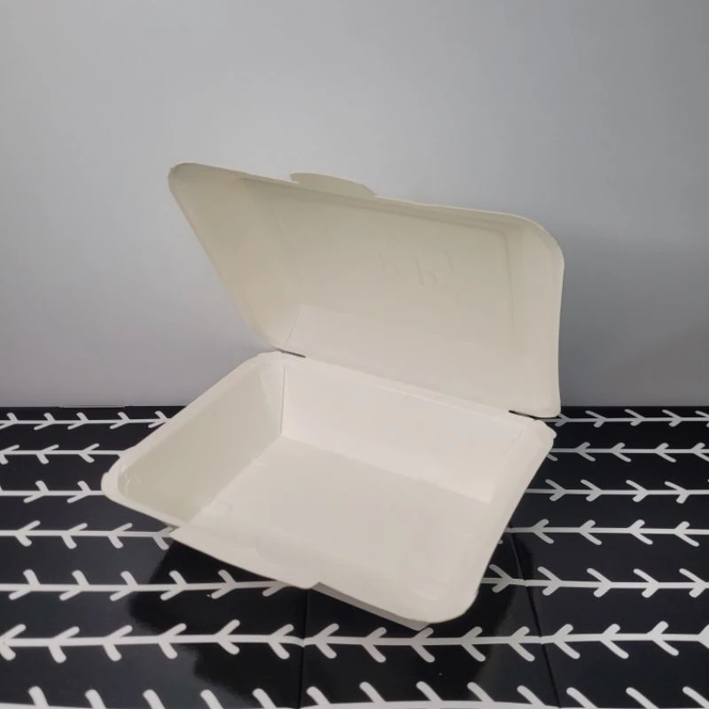 กล่องอาหารกระดาษ 1,100 มล. ตรากระดิ่ง (50 ใบ/ห่อ) (09-9043)