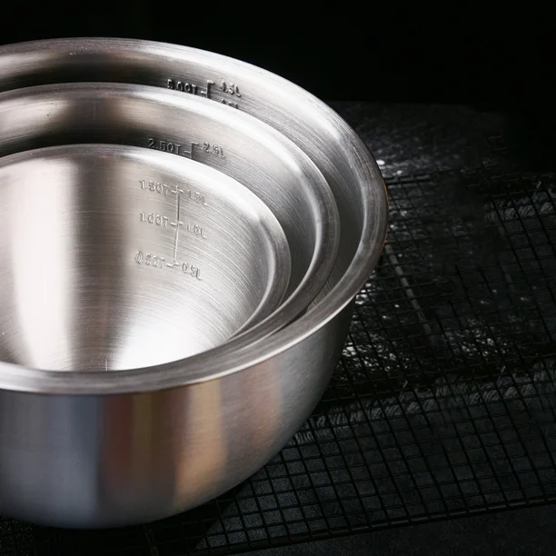 ชามผสมสแตนเลส ทรงลึก กลาง 2.5 ลิตร Stainless Steel Mixing Bowl 2.5 Lt. (12-8085)
