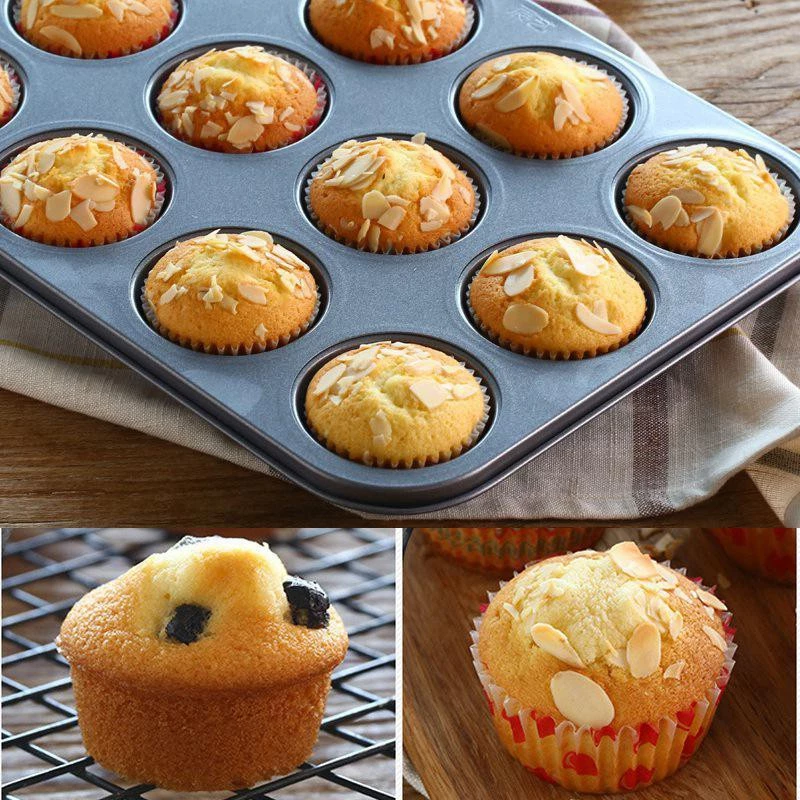 ถาดขนมมัฟฟิน / คัพเค้ก 12 หลุม 12-cup Muffin/ Cupcake Tray EZ 31080 (12-2096)