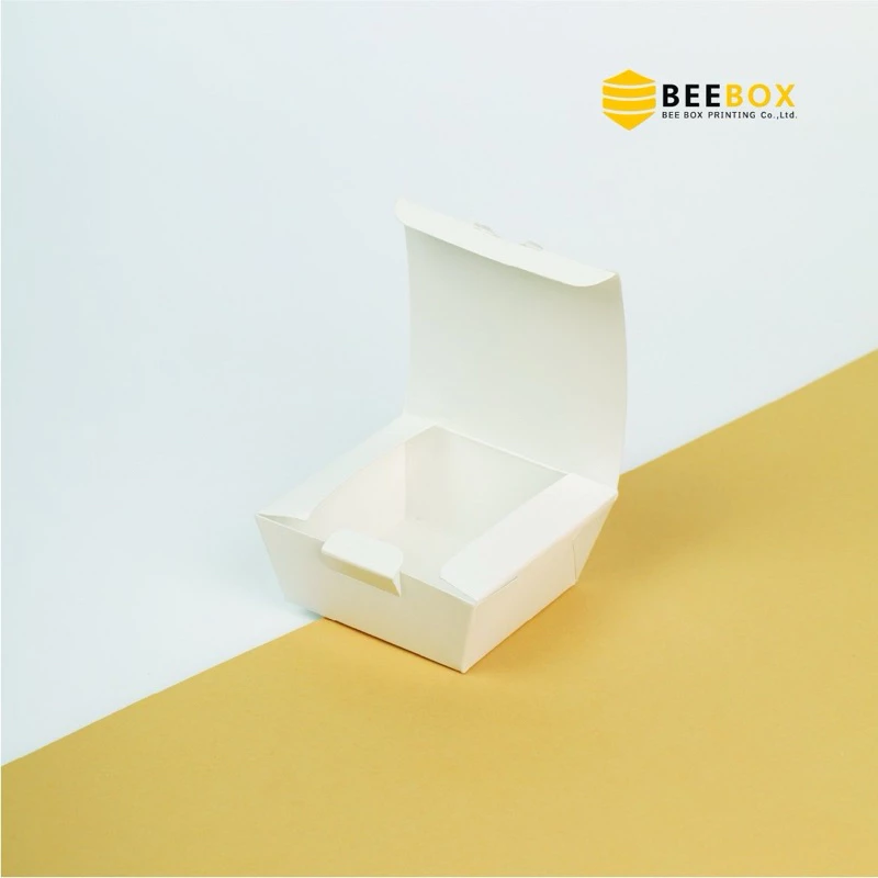 กล่องบราวนี่อบได้ ฝาทึบสีขาว BK-WT แพค 20 ใบ (09-9075)