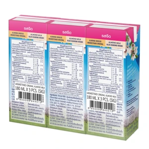 Blue Diamond น้ำนมอัลมอนด์รสจืด 180 มลx 3กล่อง (02-8286)