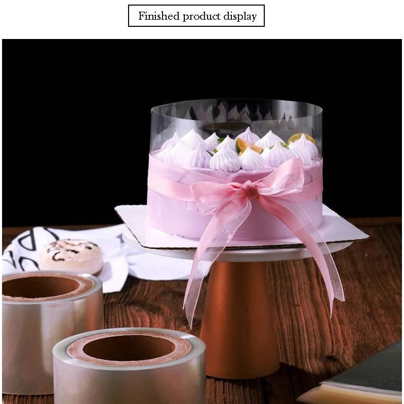 พลาสติกพันเค้กใส 8 ซม. รุ่นหนา 500 กรัม (12-8656)