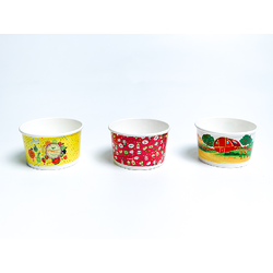 ถ้วยไอศครีมกระดาษ 160 cc. พิมพ์ลาย ICE (50 ใบ/ห่อ) (09-1907)