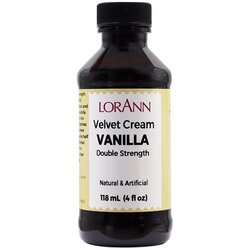 LORANN Velvet Cream 2 Fold Vanilla / Velvet Cream Vanilla Double Strength กลิ่นวานิลาเวลเวทครีม 4 Oz. (118 ml) (06-7602-03)
