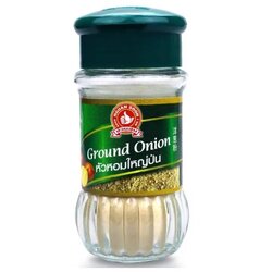 หอมหัวใหญ่ป่น ตรามือ ขวดแก้ว 35 กรัม (06-0400)