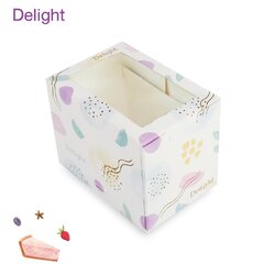 กล่องเค้ก 1 ชิ้น BB 24 ลาย Delight แพค 10 ใบ (09-9055)