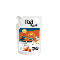 เรย์ น้ำเชื่อมกลิ่น คาราเมล บรูว์ เฟลเวอร์ ไซรับ Rei Syrup Caramel Brew Flavored Syrup 450 มล.(05-9357)
