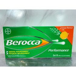 BEROCCA แพค 2 หลอด (รสส้ม) 2x15'S