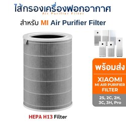(มี RFID) ไส้กรองอากาศ Xiaomi (สีเทา เกรดโรงพยาบาล) รุ่น 2S / 2H / 3H / Pro / 2C / 3C สำหรับ เครื่องฟอกอากาศ MI