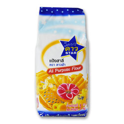แป้งอเนกประสงค์ตราดาวฟ้า ขนาด 1 กก. Blue Star Brand All Purpose Flour 1kg. (01-0175)