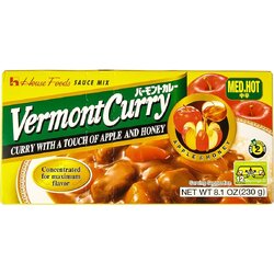 Vermont Curry เครื่องแกงกระหรี่ก้อน ชนิดเผ็ดกลาง ตราเฮาส์ 230 กรัม House Vermont Curry Medium Hot 230 g. (05-4148)