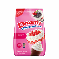 วิปปิ้งครีม ชนิดผง (ชนิดหวาน) ตราดรีมมี่ ขนาด 500 กรัม (02-0262)