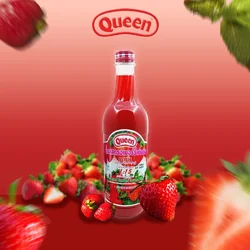 น้ำสตรอเบอรี่เข้มข้น (สตรอเบอรี่ สควอช น้ำ+เนื้อ) ตราควีน ขนาด 730 ml (05-3838)