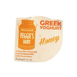 Veggie'S Dairy Greek Yoghurt กรีกโยเกิร์ต Honey 90 g. (02-9224)
