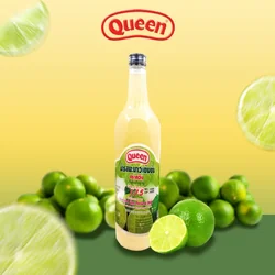 น้ำรสมะนาวเข้มข้น (น้ำมะนาว สควอช น้ำ + เนื้อ) ตรา ควีน ขนาด 730 มล.(05-3847)