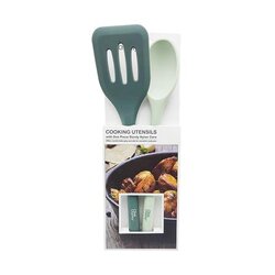 ตะหลิวมีร่อง+ช้อนคนซิลิโคน 2 ชิ้น/ชุด (023255) NA0181KTB (12-8491)