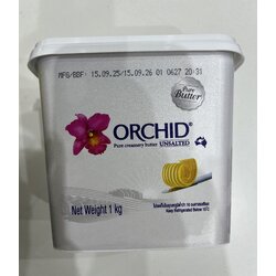 Orchid Pure Butter Unsalted เนยสดออร์คิดเพียวบัตเตอร์ ชนิดจืด 1 Kg. (02-9229)