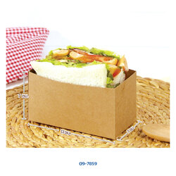 กล่องแซนวิชโบราณกระดาษคราฟท์ ขนาด 13x 7 x 7 ซม. บรรจุ 20 ใบ (ฺฺBBX) (09-7440)