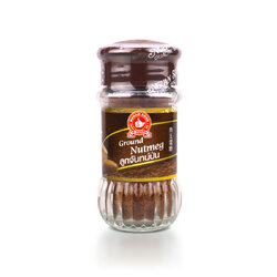 ลูกจันทร์ป่นในขวดแก้ว ตรามือ Ground Nutmeg 45 g. (05-0869)