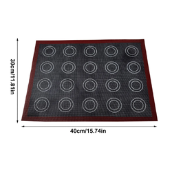 Silicone Baking Mat 2 sided pattern 1 pc. แผ่นรองอบซิลิโคน 2 in 1 ขนาด 30 x 40 cm. (12-8052)