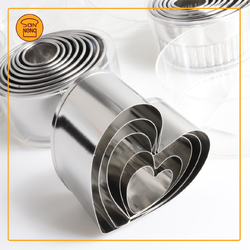 Sanneng Heart Cutter Electrolysis 5 pcs/set ที่กดคุ๊กกี้รูปหัวใจ 5 ชิ้น/ เซท SN3800 (12-7620)