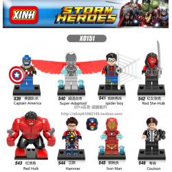 เลโก้จีน XINH.539-546 ชุด Super Heroes (สินค้ามือ 1 ไม่มีกล่อง)