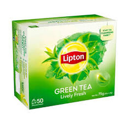Lipton Green Tea Lively Fresh ชาเขีนวลิปตันชนิดซอง ( 1.5 g. x 50 ซอง) (05-9388)