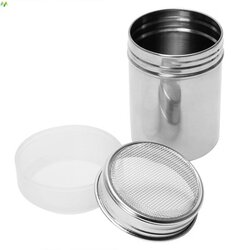 กระปุกเครื่องปรุงสแตนเลสฝาตาข่ายใหญ่ (กระปุกตาข่ายใหญ่) Spice Shaker 7 x 12 ซม. (12-6249)