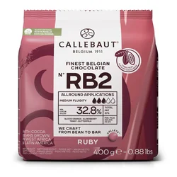 Callebaut Ruby Couverture Chocolate RB1 ขนาด 400 g. (05-8011)