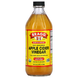 Bragg Apple Cider Vinegar Organic with the Mother 473 ml. น้ำส้มสายชูหมักจากแอปเปิลออแกนิค (05-2223)
