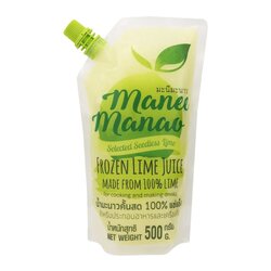 น้ำมะนาว 100 % แช่แข็ง ตรามะนีมะนาว Manee Manao Frozen Lime Juice 100 % 500 g. (05-9106)