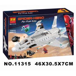 เลโก้จีน Lari 11315 ชุด Spiderman Far From Home Stark Jet and the Drone Attack