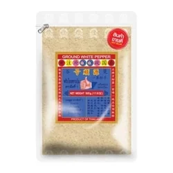 พริกไทยขาวป่น ตรามือ Grounded White Pepper ขนาด 500 G. (05-1121)