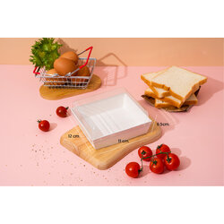 กล่องจัตุรัสขาวใหญ่ 11 x 12 x 6 cm. + ฝา 20 ชิ้น (ฺฺBBX) (09-8115)