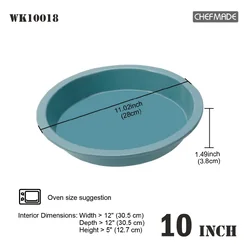 Chefmade WK10018 10'' Non Stick Round Cake Pan 280 x38 mm.(Green) (12-8673)