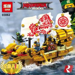 เลโก้จีน LEPIN.03062 ชุด Ninja Go Movie เรือมังกรทอง