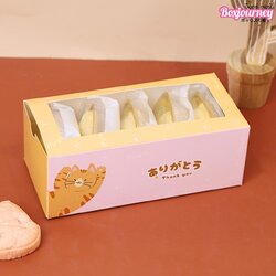 กล่องคุ๊กกี้ฝาสอด ลาย Just only Cat 8 x 17 x 6.3 cm. (20 ใบ/ห่อ) (09-8237)