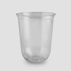 แก้วน้ำพลาสติก PET ทรงแคปซูล ขนาด 20 oz. ปาก 98 มม. บรรจุ 50 ใบ (09-6437)