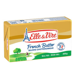 Elle & Vire Pure Butter Salted 200 g. (02-8577)(สินค้าแช่เย็น)