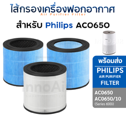 Philips ไส้กรองอากาศ สำหรับรุ่น AC0650 AC0650/10 ไส้กรอง ฟิลิปส์ รุ่น FY0611 เครื่องฟอกอากาศ Air Purifier Series 600i สำเนา