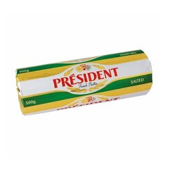 President Salted Butter 80 % เนยสดชนิคเค็ม เพรสซิเดนท์ 80 % 500 g. (02-9218)