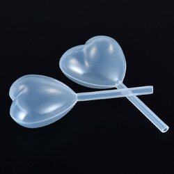 Heart Shaped Droppers 4 ml. 50 pcs. หลอดหยดสี 4 ml. ทรงหัวใจ 50 ชิ้น (12-8441)