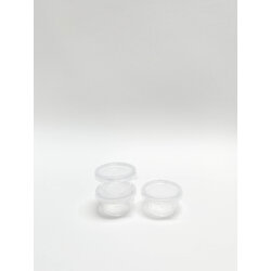 กระปุกพลาสติก #6040 พร้อมฝาปิด (20 ชุด/ห่อ) (12-1140)