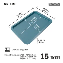 Chefmade WK10028- 15'' Non Stick Medium Cookie Sheet 435x 294 x 21 mm.(Green) (12-8683)