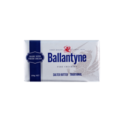 Ballantyne Butter Salted 250 g. เนยสด บัลเลนไทน์ ชนิดเค็ม 250 กรัม (02-8590)(สินค้าแช่เย็น)