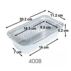 ถาดฟอยด์ SS Multi Products 4008 +ฝา บรรจุ 5 ชิ้น เทียบเท่า 4573 (09-7704)