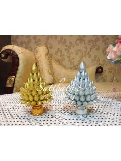 พานพุ่มดอกบัวเงินทอง