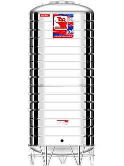 แทงค์น้ำสเตนเลส ตราท๊อปช้าง พื้นนูนทรงสูง ปริมาตร 2000 ลิตร รุ่น TRH 2000 **แถมลูกลอยฟรี**