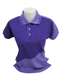 เสื้อโปโล HYDRO TECH สีม่วงเข้มแต่งแบบด้วยสีม่วงอ่อน