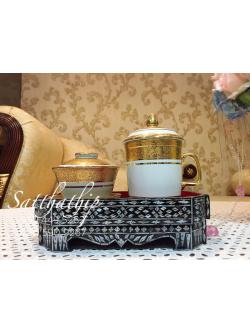 ชุดน้ำชา - ชุดกี๋มุก ถ้วยน้ำร้อน น้ำชา - ชุดน้ำชา ถวายพระ